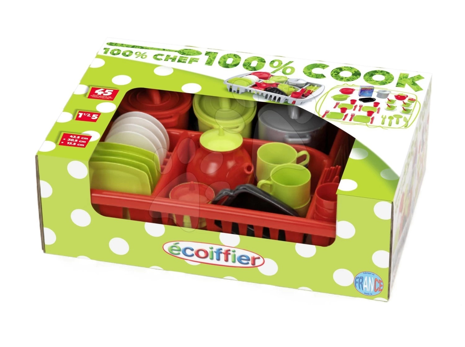 ECOIFFIER Geschirrtrockner 100 % Chef Écoiffier Groß Mit 45 Zubehörteilen Ab 18 Monaten 2 ECOIFFIER Geschirrtrockner 100 % Chef Écoiffier Groß Mit 45 Zubehörteilen Ab 18 Monaten – Bild 2