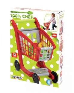 ECOIFFIER Einkaufswagen 100% Chef Écoiffier Mit Lebensmitteln Und 13 Zubehör Rot-silber Ab 18 Monaten 12 ECOIFFIER Einkaufswagen 100% Chef Écoiffier Mit Lebensmitteln Und 13 Zubehör Rot-silber Ab 18 Monaten -Ecoiffier 1225 e ecoiffier nakupny vozik
