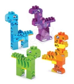 ECOIFFIER Baukasten Mit Dinosauriern Abrick Dinosaurs Barrel Écoiffier Mit Prähistorischen Tieren Und 150 Würfeln In Einer Box Ab 18 Monaten ECO1387