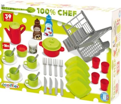 ECOIFFIER 100% Chef Spielgeschirrset 1 ECOIFFIER 100% Chef Spielgeschirrset