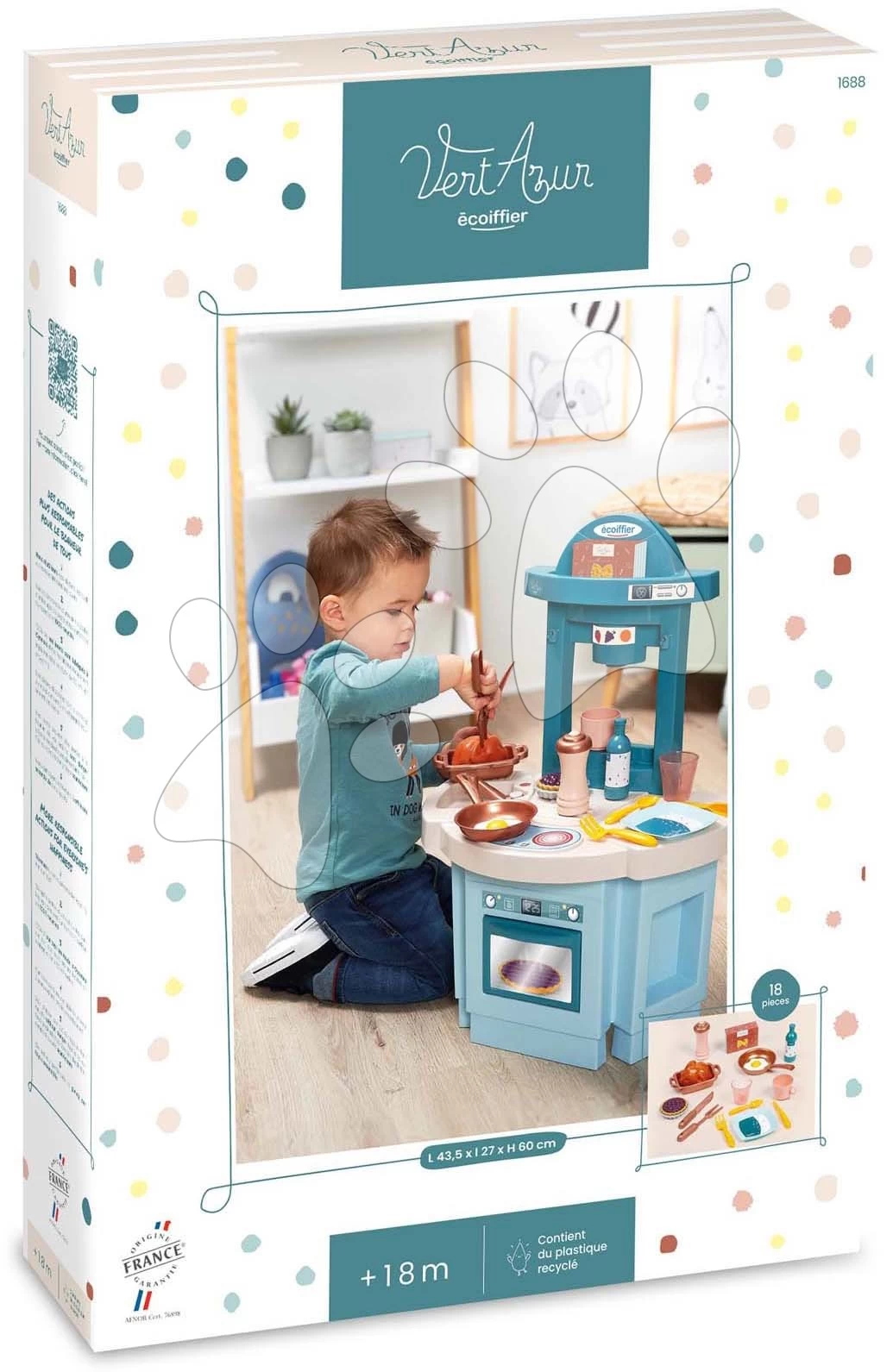 Spielküche Für Die Kleinsten My 1st Kitchen Vert Azur Ecoiffier Mit Geschirr Und Essen 18 Teile 60 Cm Höhe Ab 18 Monaten ECO1688 5 Spielküche Für Die Kleinsten My 1st Kitchen Vert Azur Ecoiffier Mit Geschirr Und Essen 18 Teile 60 Cm Höhe Ab 18 Monaten ECO1688 – Bild 5
