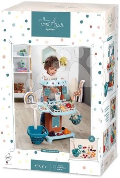 Gemüse Bio-Stand Mit Wagen Organic Market Stall Vert Azur Ecoiffier Mit Lebensmitteln 41 Zubehörteilen Ab 18 Monaten ECO1690 -Ecoiffier 1690 f ecoiffier kuchynka