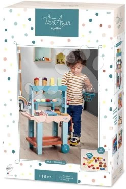 Stand Mit Eis Und Waffeln Delight Market Vert Azur Ecoiffier Mit Registrierkasse Und 26 Zubehörteilen Ab 18 Monaten ECO1692 -Ecoiffier 1692 f ecoiffier stanok