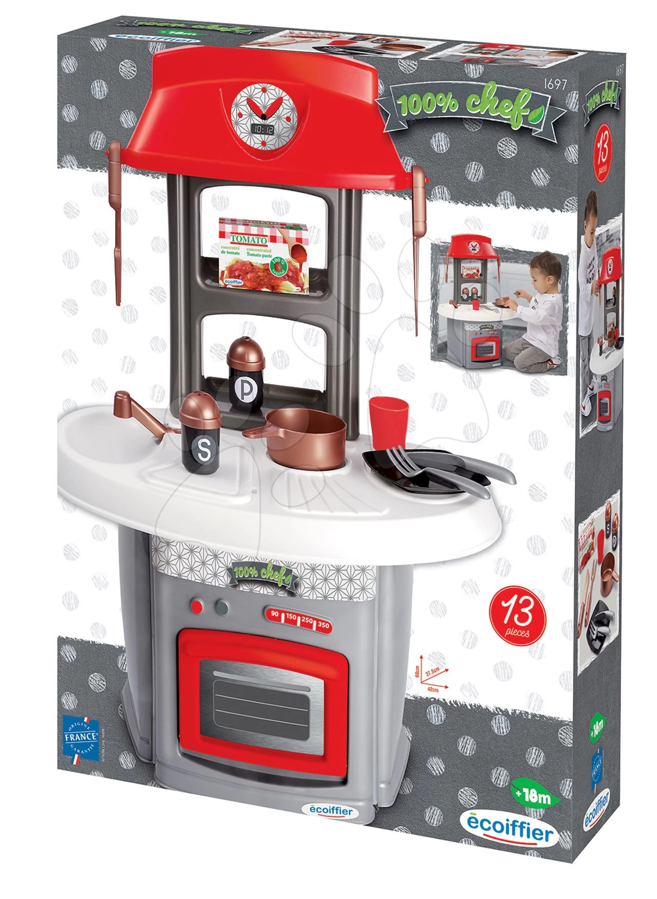 ECOIFFIER Kupfer Küche 100% Chef Italian Écoiffier Mit 13 Zubehörteilen Ab 18 Monaten 1 ECOIFFIER Kupfer Küche 100% Chef Italian Écoiffier Mit 13 Zubehörteilen Ab 18 Monaten