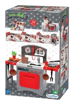 ECOIFFIER Küche Modular 100% Chef Écoiffier Mit Bronzegeschirr Und 24 Zubehörteilen Ab 18 Monaten