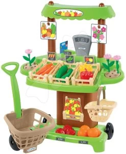 ECOIFFIER Spielküchenset Mit Pizza Und Eis Pizzeria Écoiffier Doppelseitig Mit Bio-Gemüseständer Und Bio-Organic 100%-Wagen -Ecoiffier 1741 a ecoiffier obchod