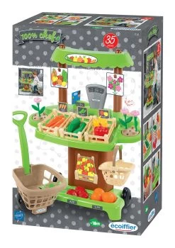 ECOIFFIER Spielküchenset Mit Pizza Und Eis Pizzeria Écoiffier Doppelseitig Mit Bio-Gemüseständer Und Bio-Organic 100%-Wagen -Ecoiffier 1741 e ecoiffier obchod