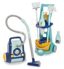 ECOIFFIER Reinigungsset Clean Home Écoiffier Wagen Mit Staubsauger Und Bügelbrett Mit Bügeleisen Ab 3 Jahren