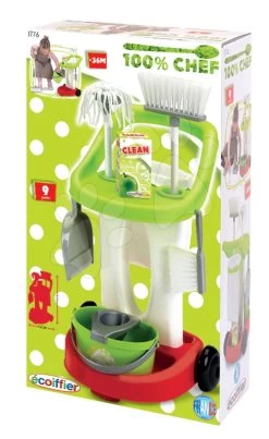 ECOIFFIER Set Reinigungswagen Mit Eimer Und Bügelbrett Clean Home Écoiffier Und Mit Zubehör -Ecoiffier 1776 z f ecoiffier vozik 1