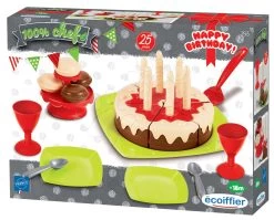 ECOIFFIER Geburtstags-Schokoladentorte 100% Chefkoch Écoiffier Mit Besteck Und Kuchen 25 Teile Ab 18 Monaten