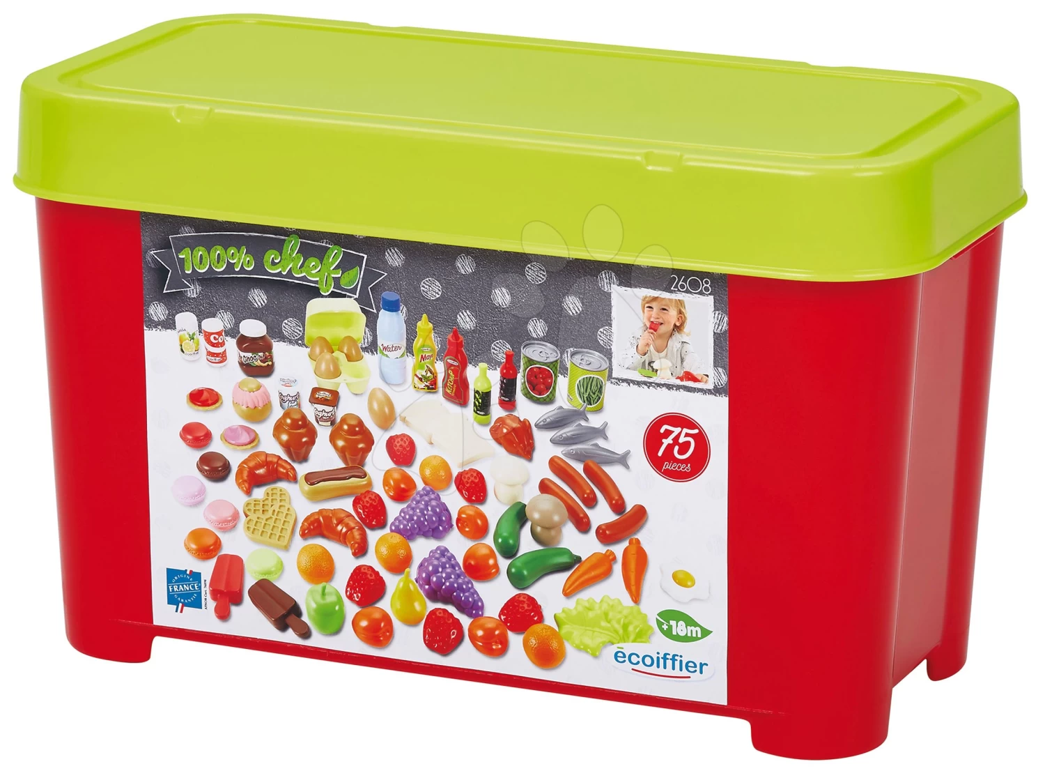 ECOIFFIER Lebensmittel Für Die Küche In Einer 100% Chef Écoiffier Box Mit 75 Zubehörteilen Ab 18 Monaten 3 ECOIFFIER Lebensmittel Für Die Küche In Einer 100% Chef Écoiffier Box Mit 75 Zubehörteilen Ab 18 Monaten – Bild 3