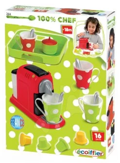 ECOIFFIER Espressomaschine 100% Chef Écoiffier Mit 16 Zubehörteilen Ab 18 Monaten -Ecoiffier 2614 g ecoiffier kavovar