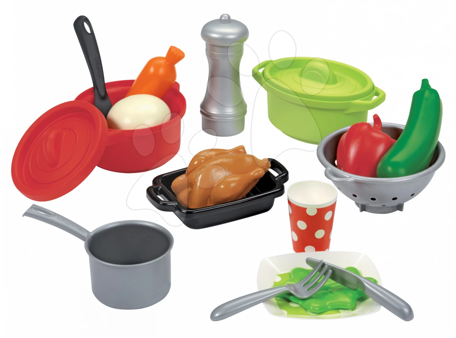 ECOIFFIER Lunchsset 100% Chef Écoiffier Mit 47 Zubehörteilen Ab 18 Monaten 2 ECOIFFIER Lunchsset 100% Chef Écoiffier Mit 47 Zubehörteilen Ab 18 Monaten – Bild 2