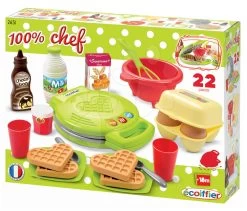ECOIFFIER Waffeleisen Für Die Küche 100% Chef Écoiffier Mit Waffeln Mit 22 Zubehörteilen Grün Ab 18 Monaten -Ecoiffier 2631 i ecoiffier vaflovac