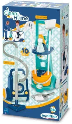 Reinigungswagen Und Staubsauger Cleaning Trolley&Vacuum Cleaner Clean Home Ecoiffier Mit 10 Zubehör Ab 18 Monaten ECO2770 -Ecoiffier 2770 d ecoiffier vysavac