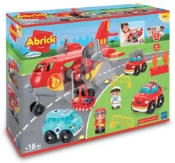 ECOIFFIER Baukasten Feuerwehrleute Mit Einem Flugzeug Abrick Fireman Cargo Plane Écoiffier Mit 4 Figuren Und 3 Fahrzeugen Ab 18 Monaten ECO2996 -Ecoiffier 2996 i ecoiffier stavebnica