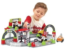 ECOIFFIER Baukasten Rennstrecke Mit Dem Sieger Abrick Écoiffier Mit 4 Spielzeugautos Und Figur Ab 18 Monaten