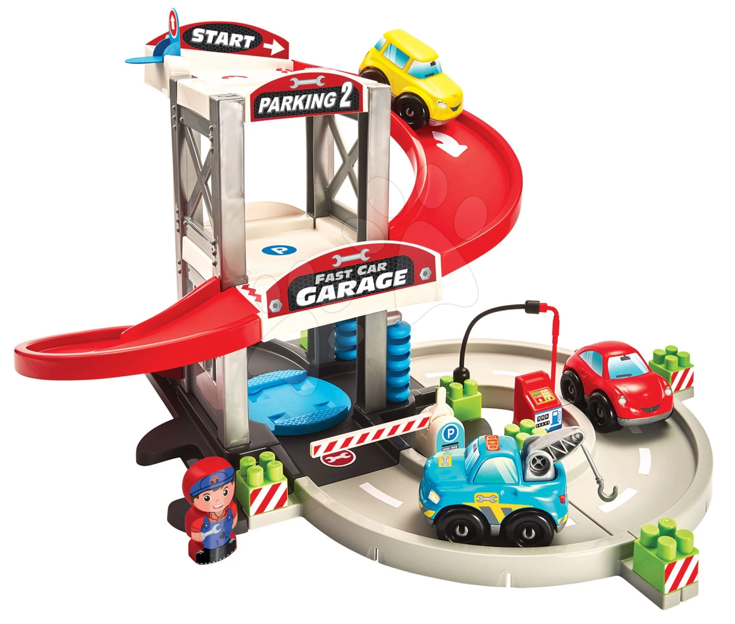 ECOIFFIER Baukasten Mehrstöckige Garage Mitt Dem LKW Abrick Écoiffier Mit Den Klappbaren 9 Autos Und Kleiner Figur Ab 18 Monaten 2 ECOIFFIER Baukasten Mehrstöckige Garage Mitt Dem LKW Abrick Écoiffier Mit Den Klappbaren 9 Autos Und Kleiner Figur Ab 18 Monaten – Bild 2