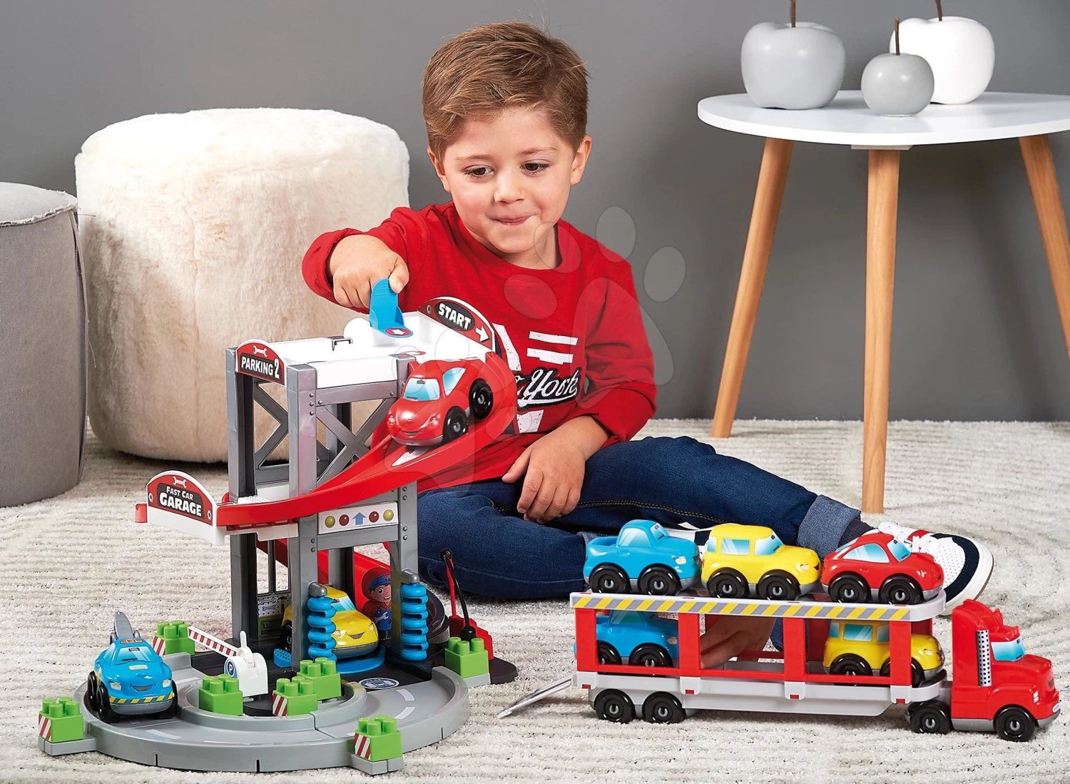 ECOIFFIER Baukasten Mehrstöckige Garage Mitt Dem LKW Abrick Écoiffier Mit Den Klappbaren 9 Autos Und Kleiner Figur Ab 18 Monaten 1 ECOIFFIER Baukasten Mehrstöckige Garage Mitt Dem LKW Abrick Écoiffier Mit Den Klappbaren 9 Autos Und Kleiner Figur Ab 18 Monaten