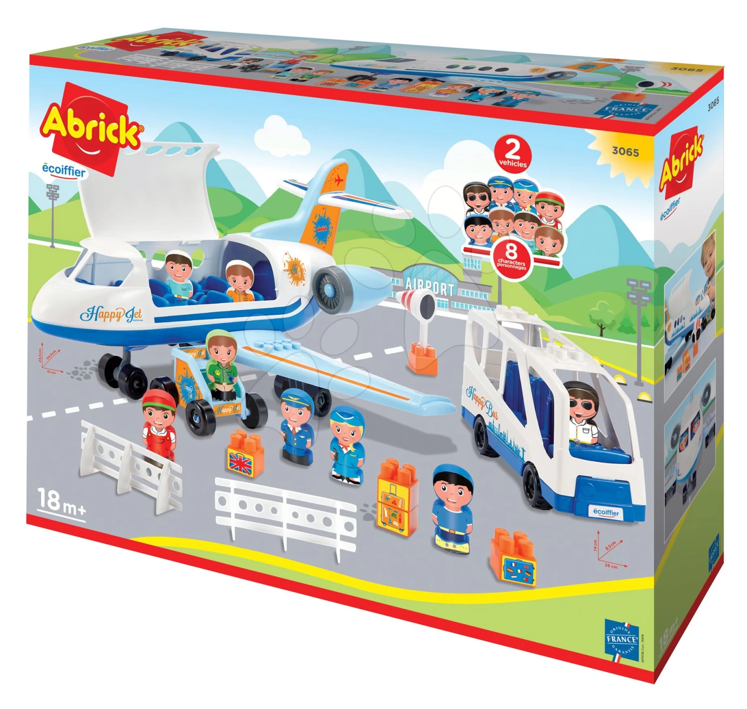 ECOIFFIER Baukasten Flugzeug Und Bus Abrick Écoiffier Mit Den Treppen Und 8 Figuren Ab 18 Monaten 1 ECOIFFIER Baukasten Flugzeug Und Bus Abrick Écoiffier Mit Den Treppen Und 8 Figuren Ab 18 Monaten