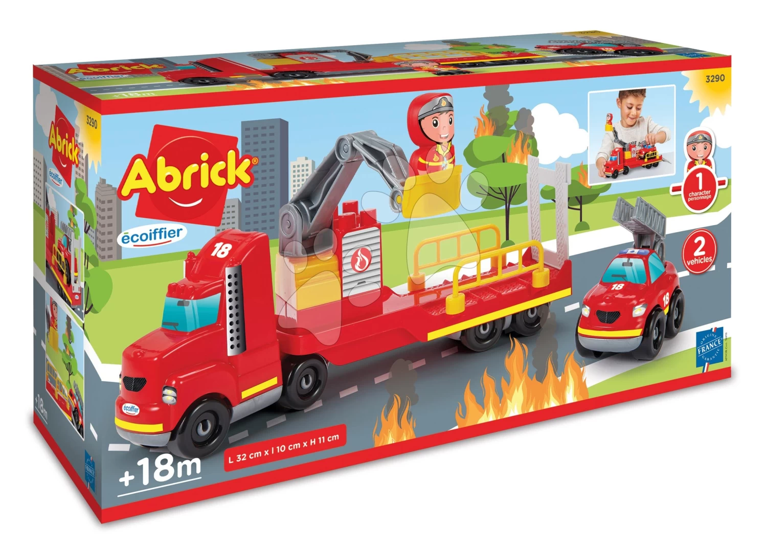 ECOIFFIER Baukasten Auto Feuerwehrmann Abrick Fire Truck Operation Écoiffier Mit Figur Und 2 Fahrzeugen Ab 18 Monaten 2 ECOIFFIER Baukasten Auto Feuerwehrmann Abrick Fire Truck Operation Écoiffier Mit Figur Und 2 Fahrzeugen Ab 18 Monaten – Bild 2