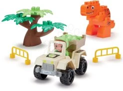 ECOIFFIER Bausatz Mit Dinosauriern Dino Park Écoiffier Mit Figur Und Fahrzeug Ab 18 Monate ECO3355
