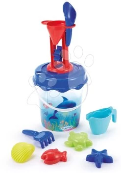 ECOIFFIER Eimerset Delphin Bucket Dolphin Écoiffier 21 Cm Hoch, Durchscheinend Mit 12 Zubehörteilen Ab 18 Monaten -Ecoiffier 513 b ecoiffier vedro