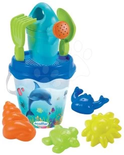 ECOIFFIER Sandeimer Delfin Écoiffier 23 Cm Mit Der Gießkanne Und 6 Teilen Ab 18 Monaten