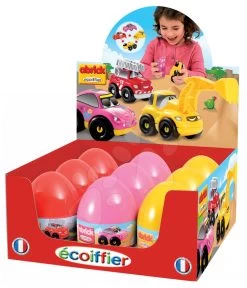 ECOIFFIER Baukasten Im Ei Schnelle Autos Abrick Écoiffier Mit Auto, Bagger Und Feuerwehrauto Ab 18 Monaten